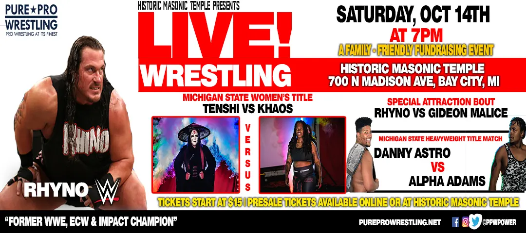 Live Event: Masonic Temple – 10/14/23 – Bay City, MI