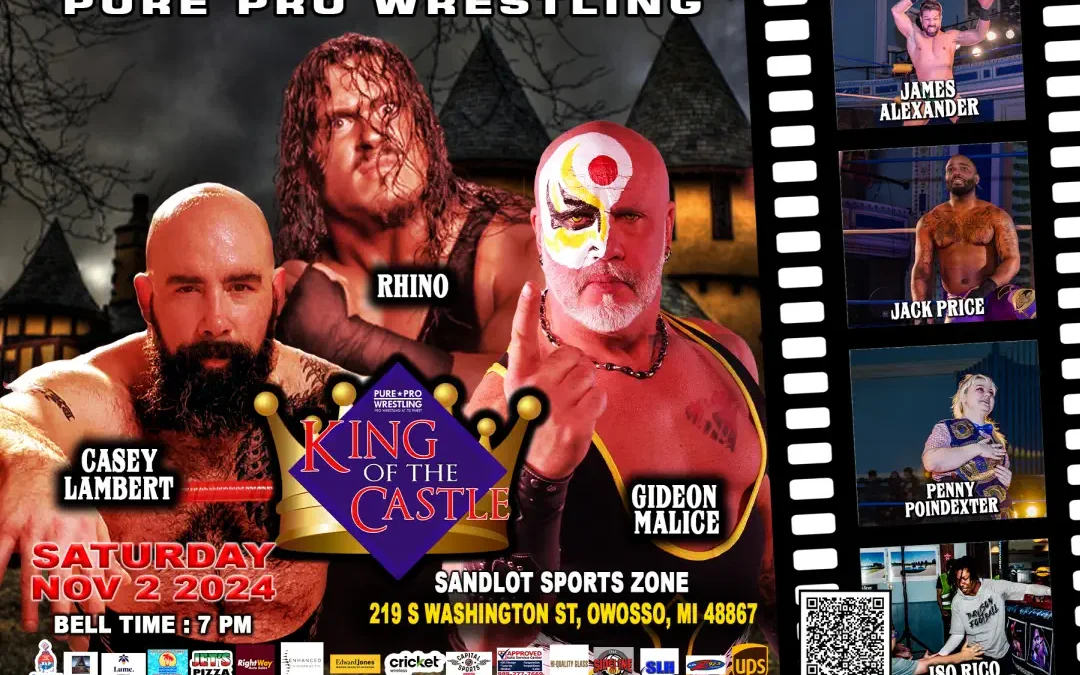 Pure Pro Wrestling Hits Owosso with a Spectacular Night of Action at Sandlot Sports Zone on November 2, 2024!