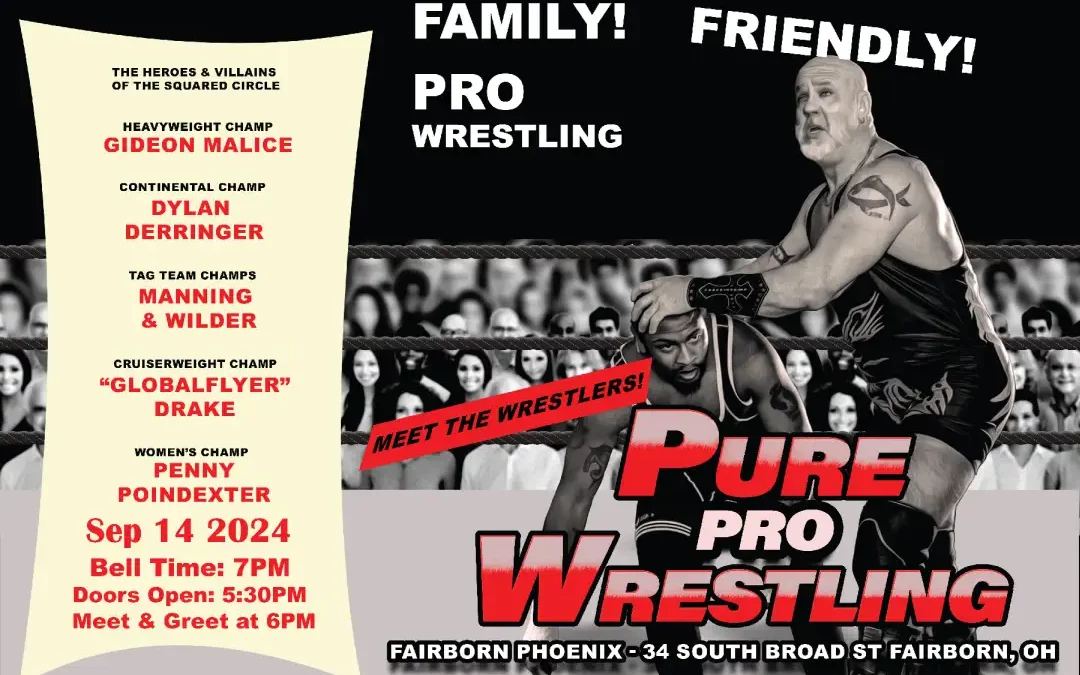 Pure Pro Wrestling Makes Its Debut in Fairborn, Ohio on September 14th, 2024!